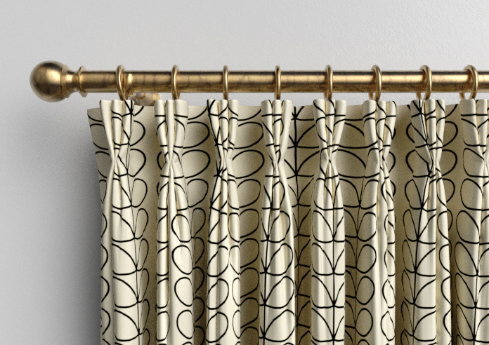 Orla Kiely Linear Stem, Black - Made to Measure Curtains - Image 11